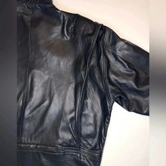 Jhane Barnes Men’s Vintage Leather Jacket Size- 38 - Picture 14 of 14